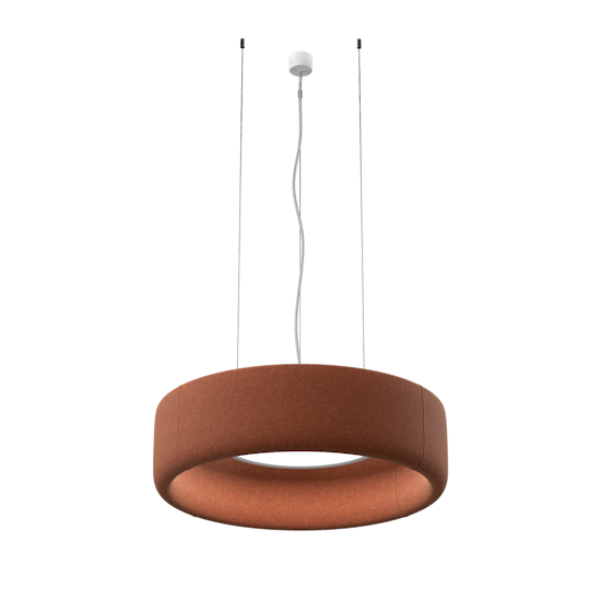 BuzziJet Small Upholstered in BuzziFabric Autumn acoustic lighting