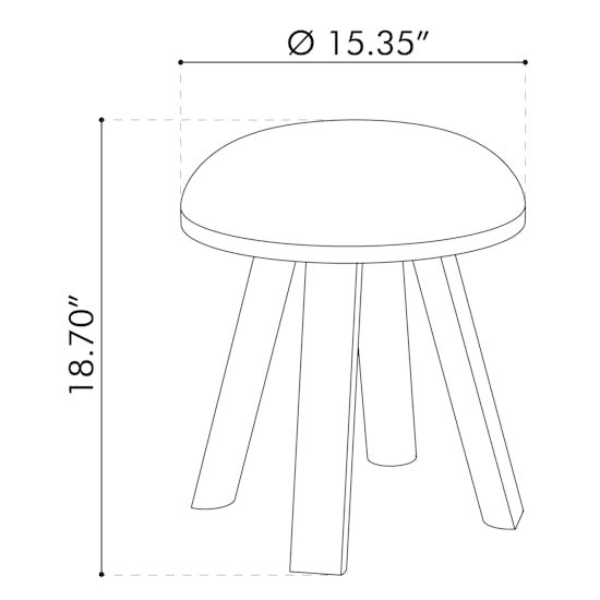 BuzziMilk Stool Imperial Measurements