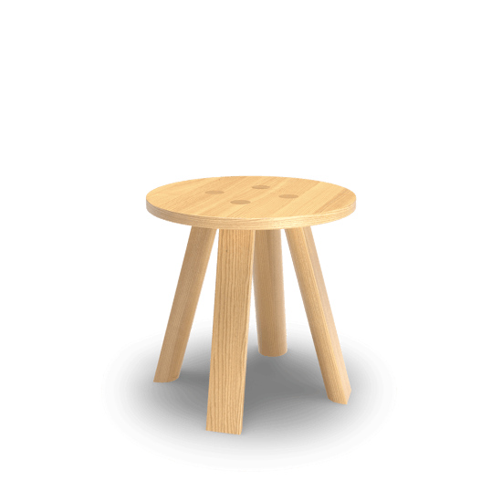 BuzziMilk Side Table Round Ash Natural