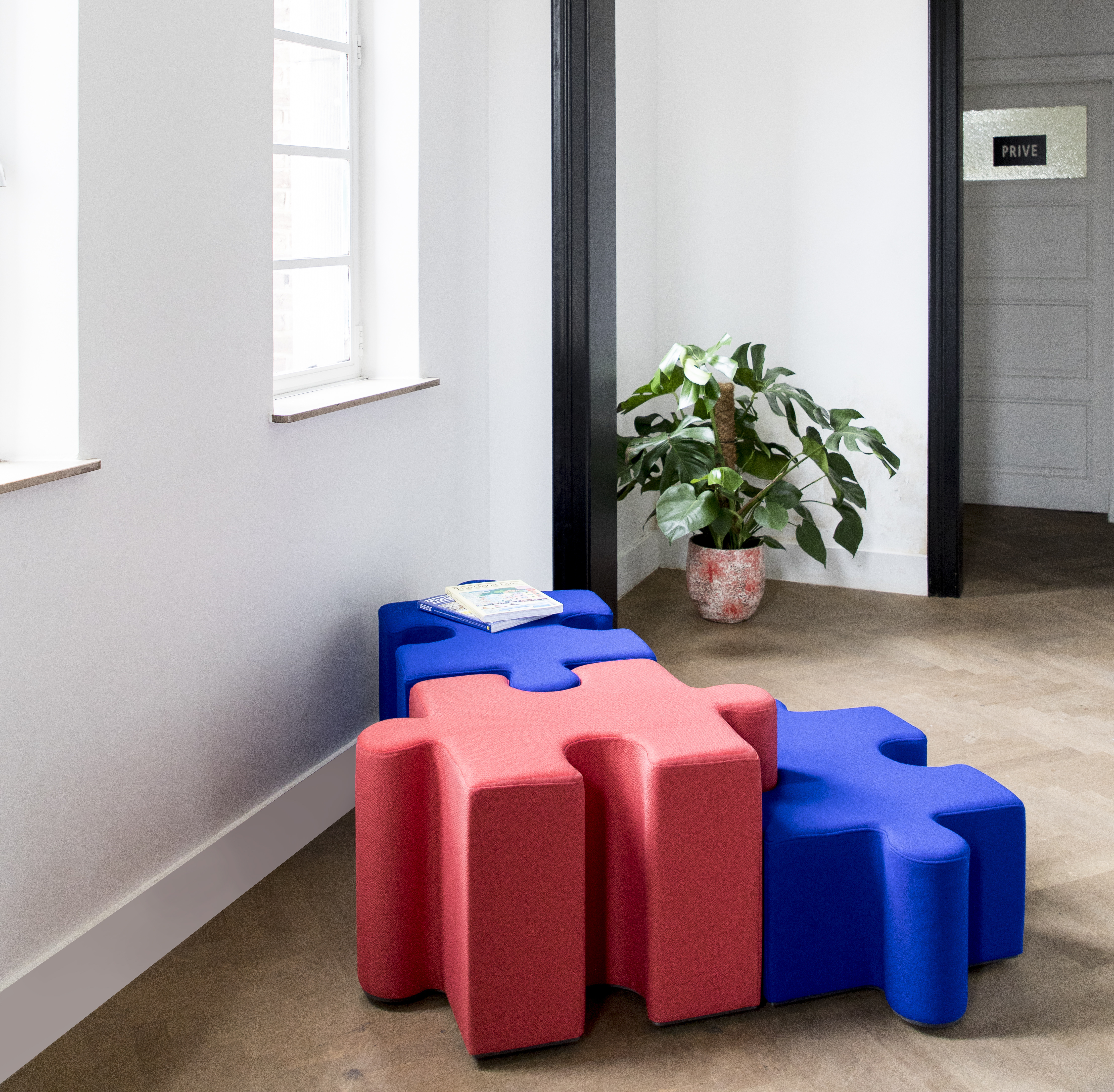 BuzziPuzzle, playful sound-absorbing pouf | BuzziSpace