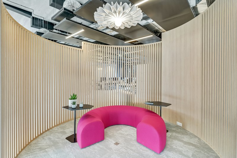 BuzziPleat Light, sculptural acoustic pendant lighting | BuzziSpace