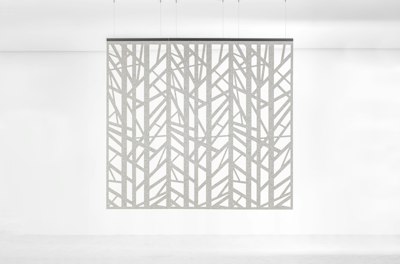 BuzziFalls, a playful hanging room divider | BuzziSpace