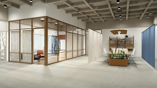 BuzziFalls, a playful hanging room divider | BuzziSpace