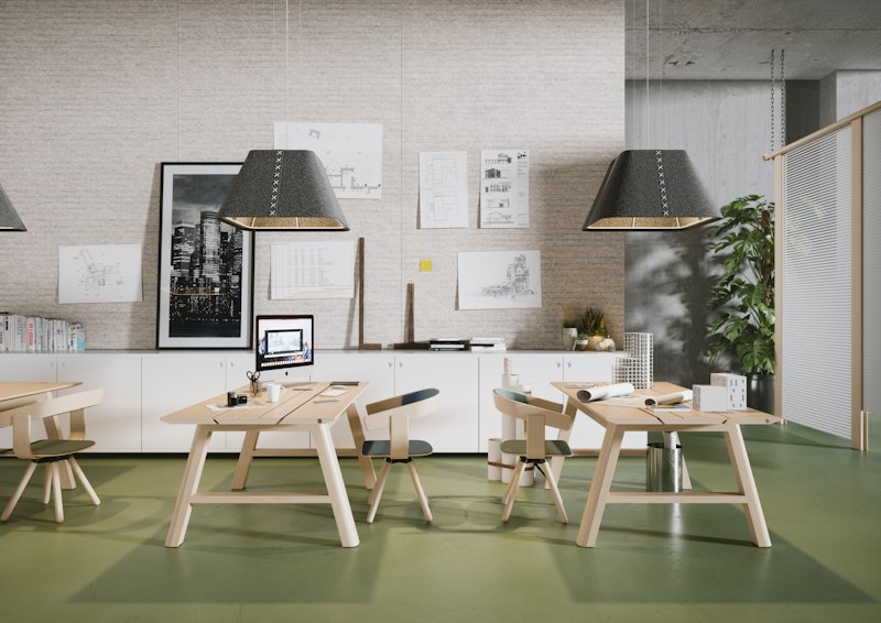 BuzziShade Square, sound-absorbing lighting | BuzziSpace