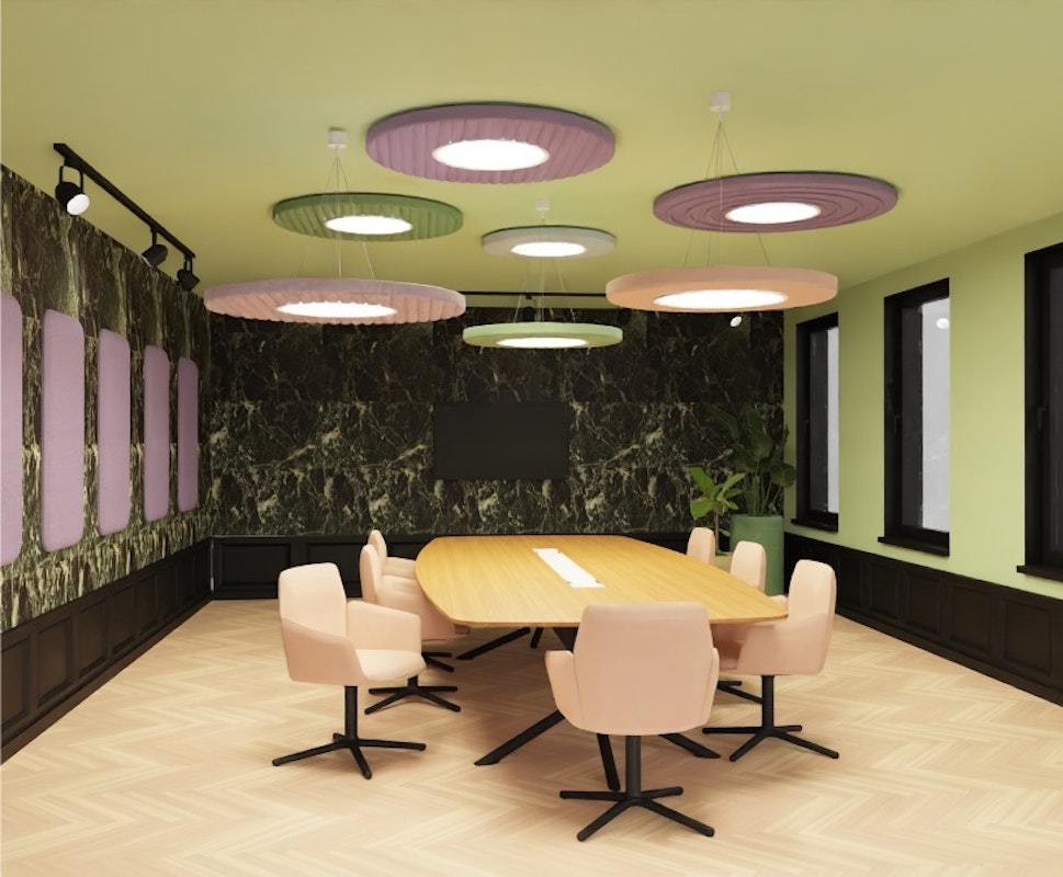 Eclairage de plafond acoustique Buzzimoon par Buzzispace - Epoxia mobilier