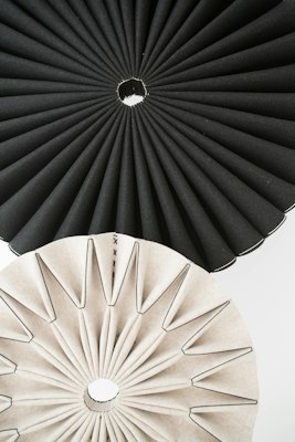 BuzziPleat Light, sculptural acoustic pendant lighting | BuzziSpace