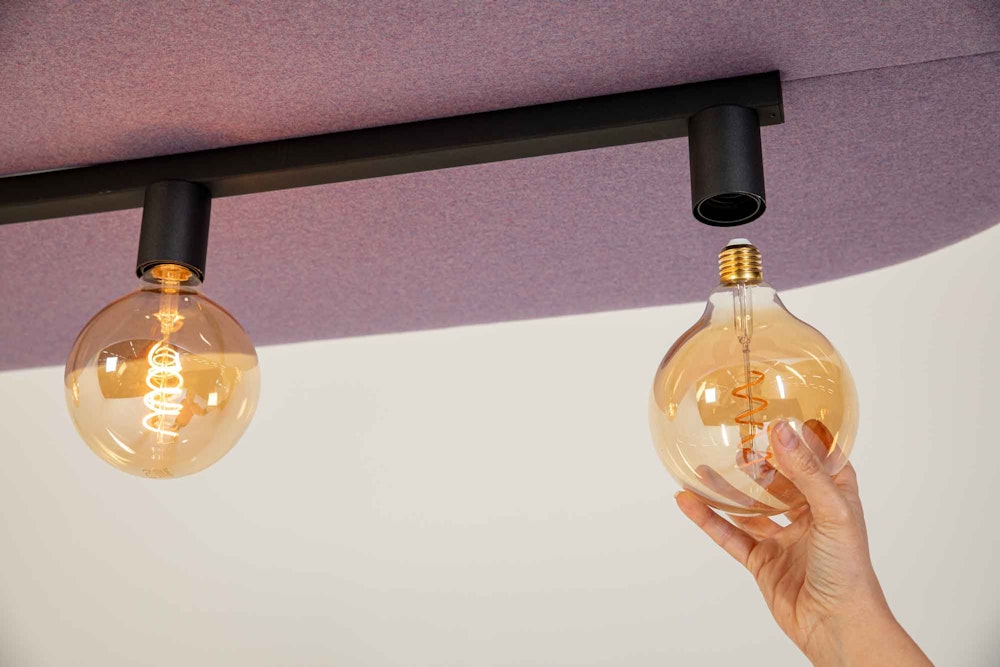 BuzziSpace Buzzisurf acoustic lighting retrofit globe spot