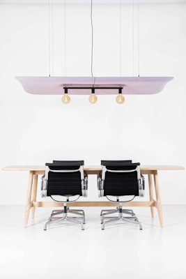 BuzziZepp LED, suspended acoustic shell with light | BuzziSpace