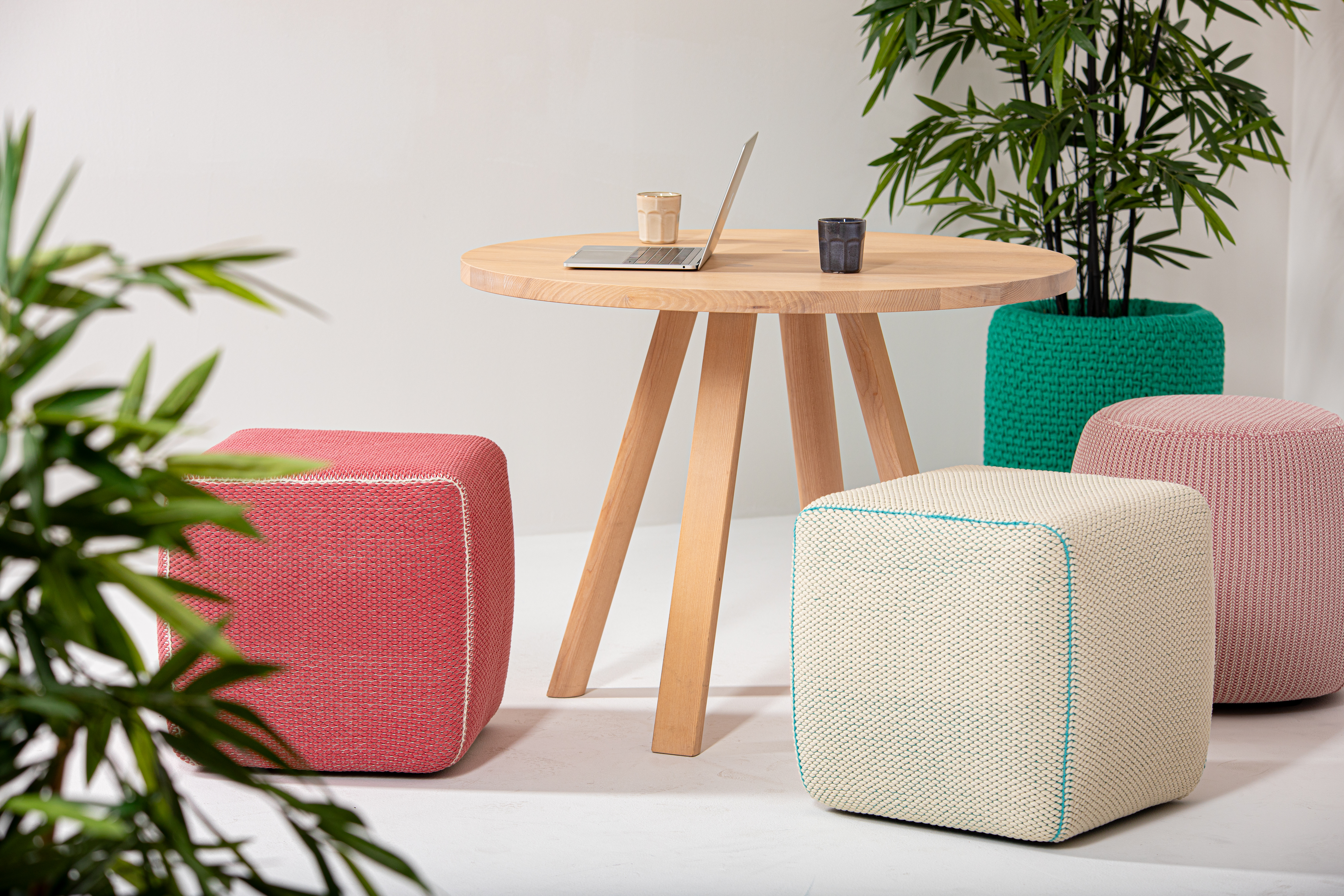 BuzziKnit Pouf Square, Fashion Meets Function | BuzziSpace