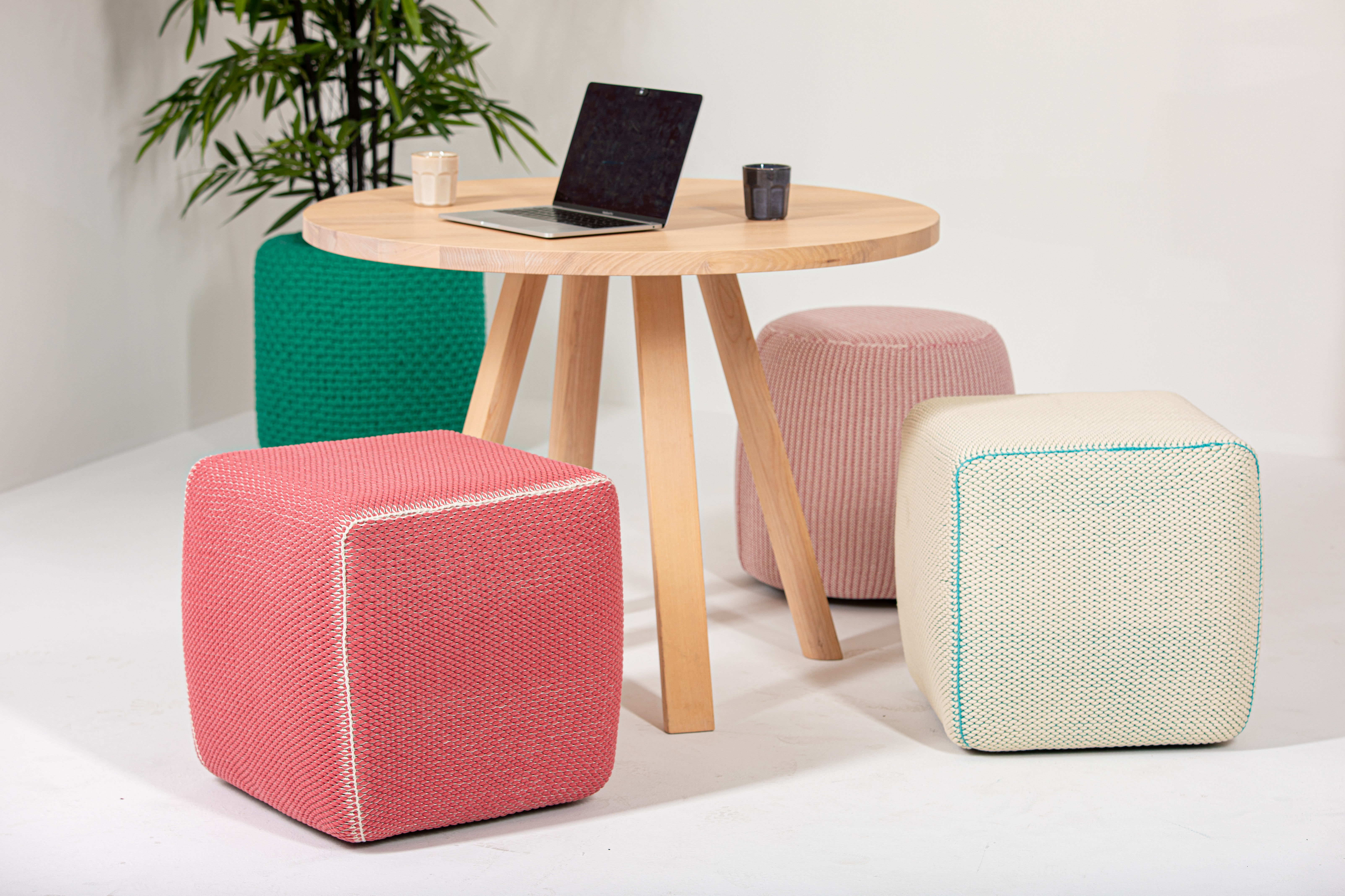 BuzziKnit Pouf Square, Fashion Meets Function | BuzziSpace
