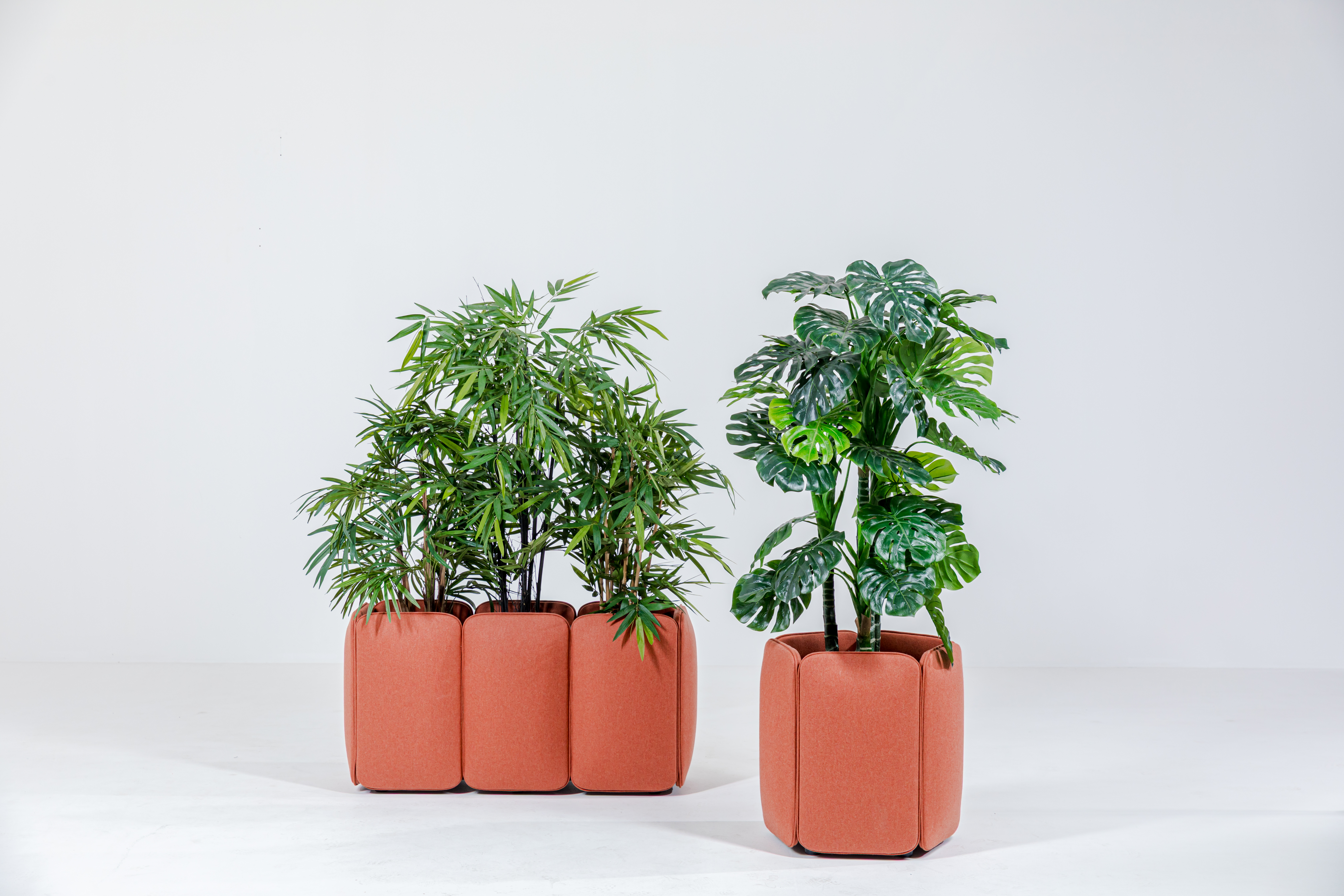 BuzziChicle Planter, An acoustic room divider with integrated