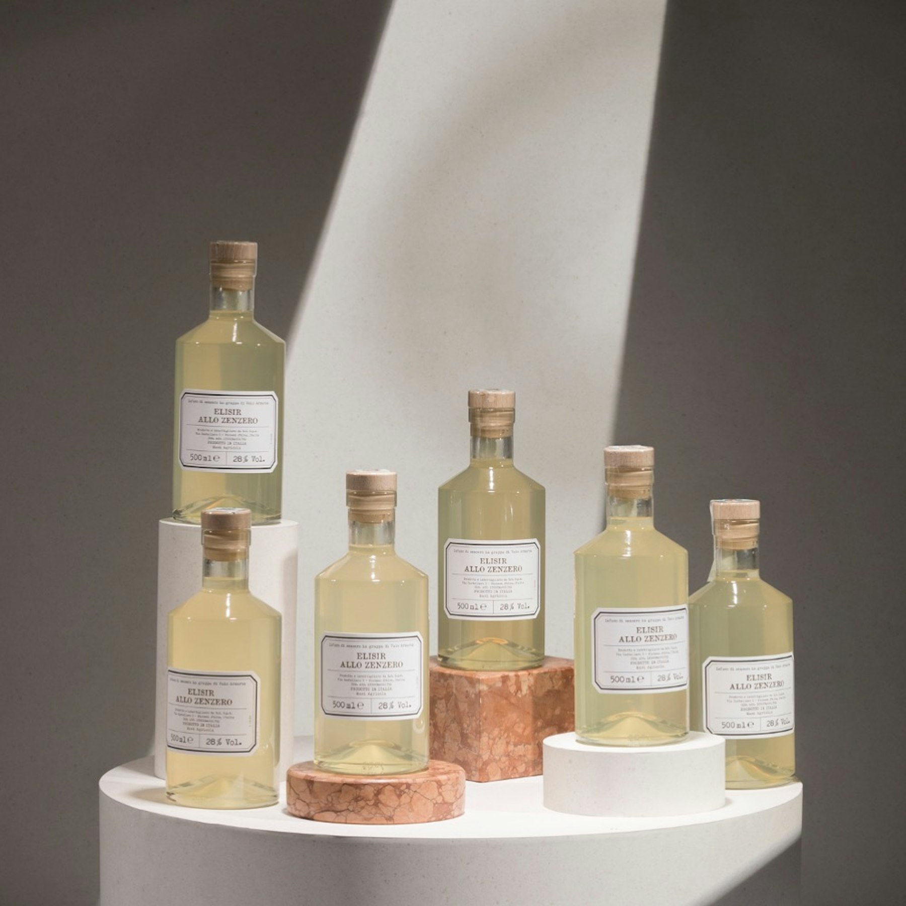  Distilled ginger elixir in Amarone grappa.