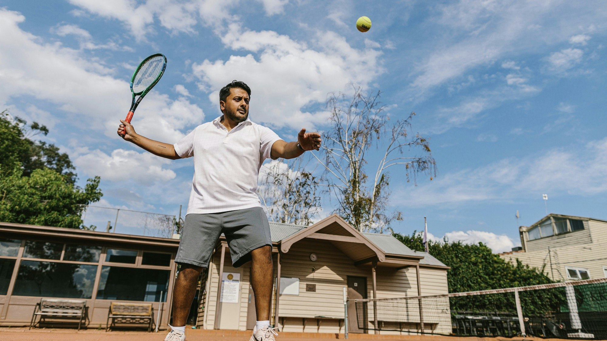 Kunal Lohia playing tennis