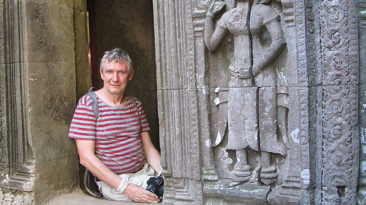 Hans Albrecht Bartels at a historical site.