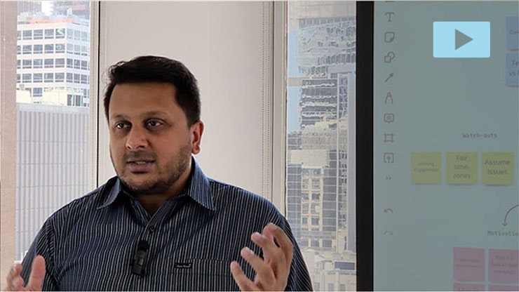 Kunal Lohia gives a presentation.