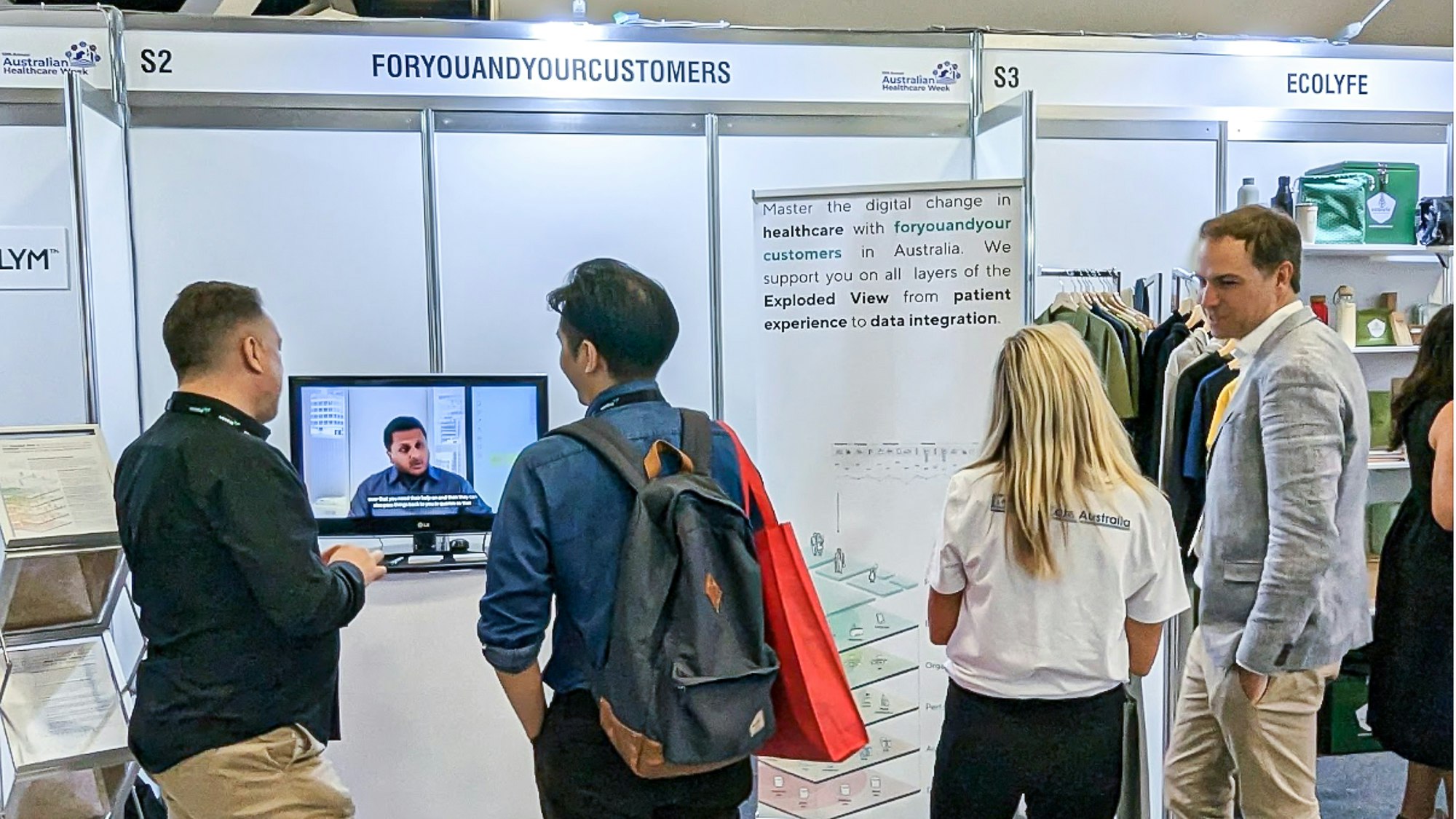 foryouandyourcsutomers' stand at the event