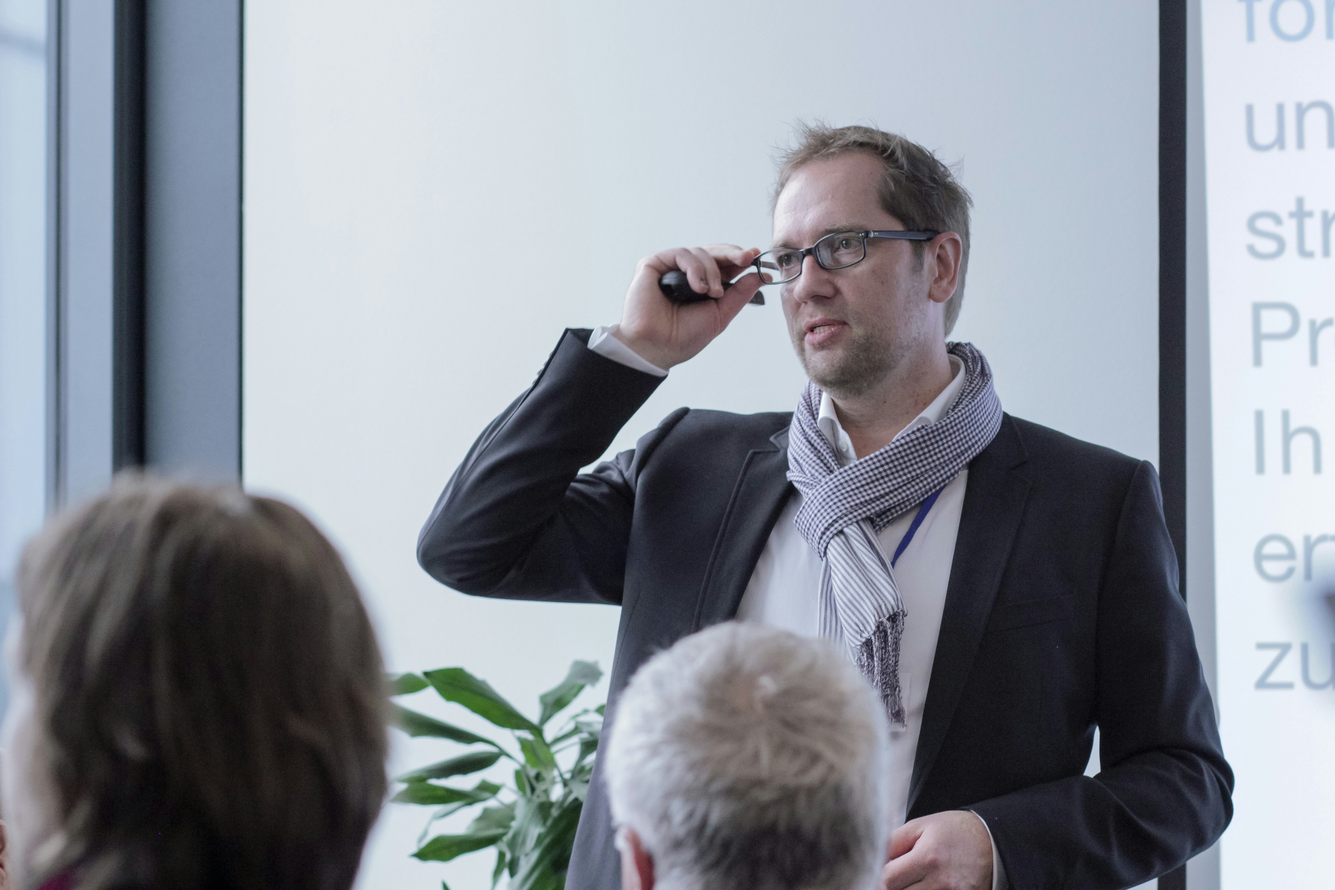 Axel giving a talk