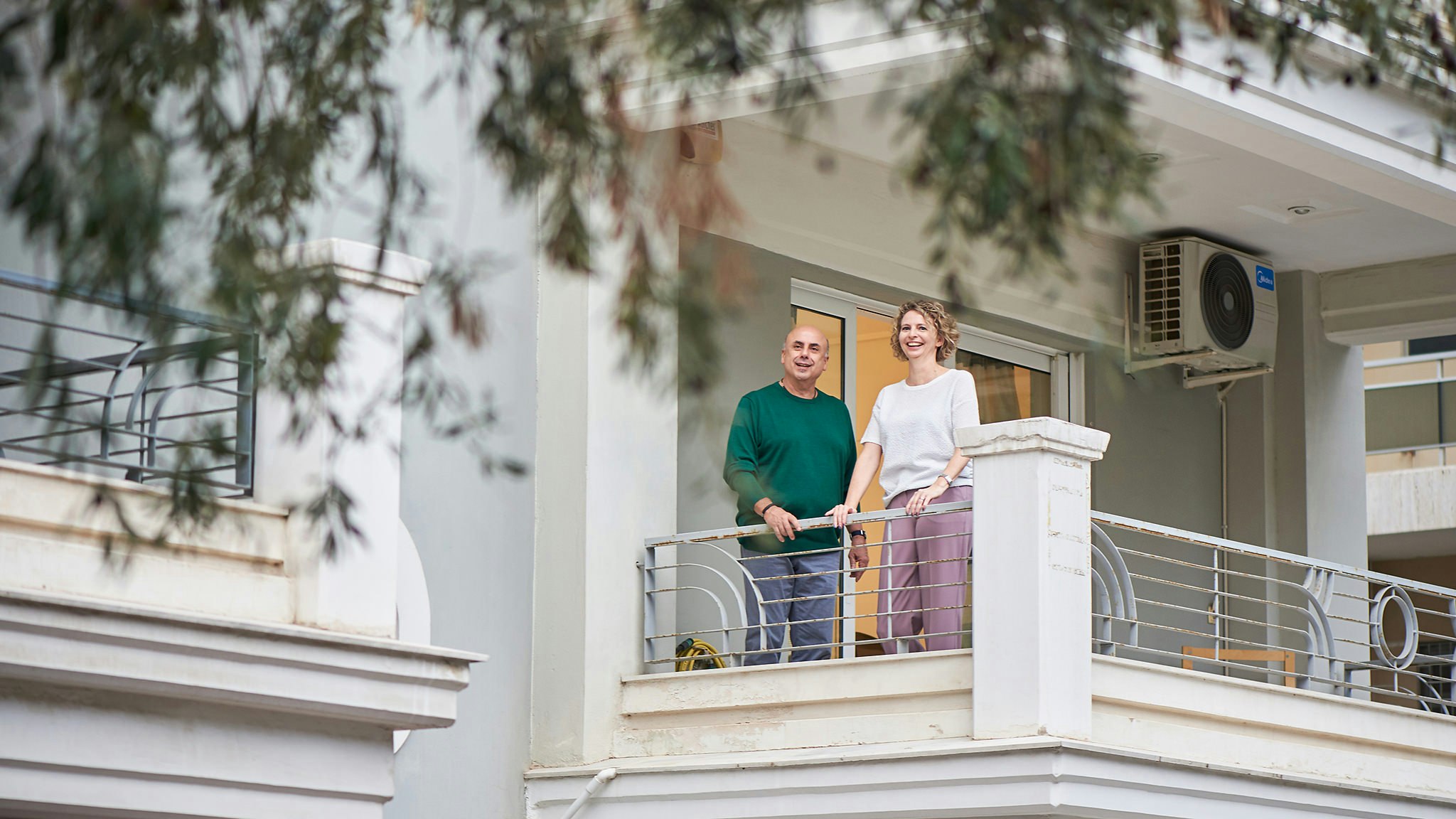 Auf dem Balkon