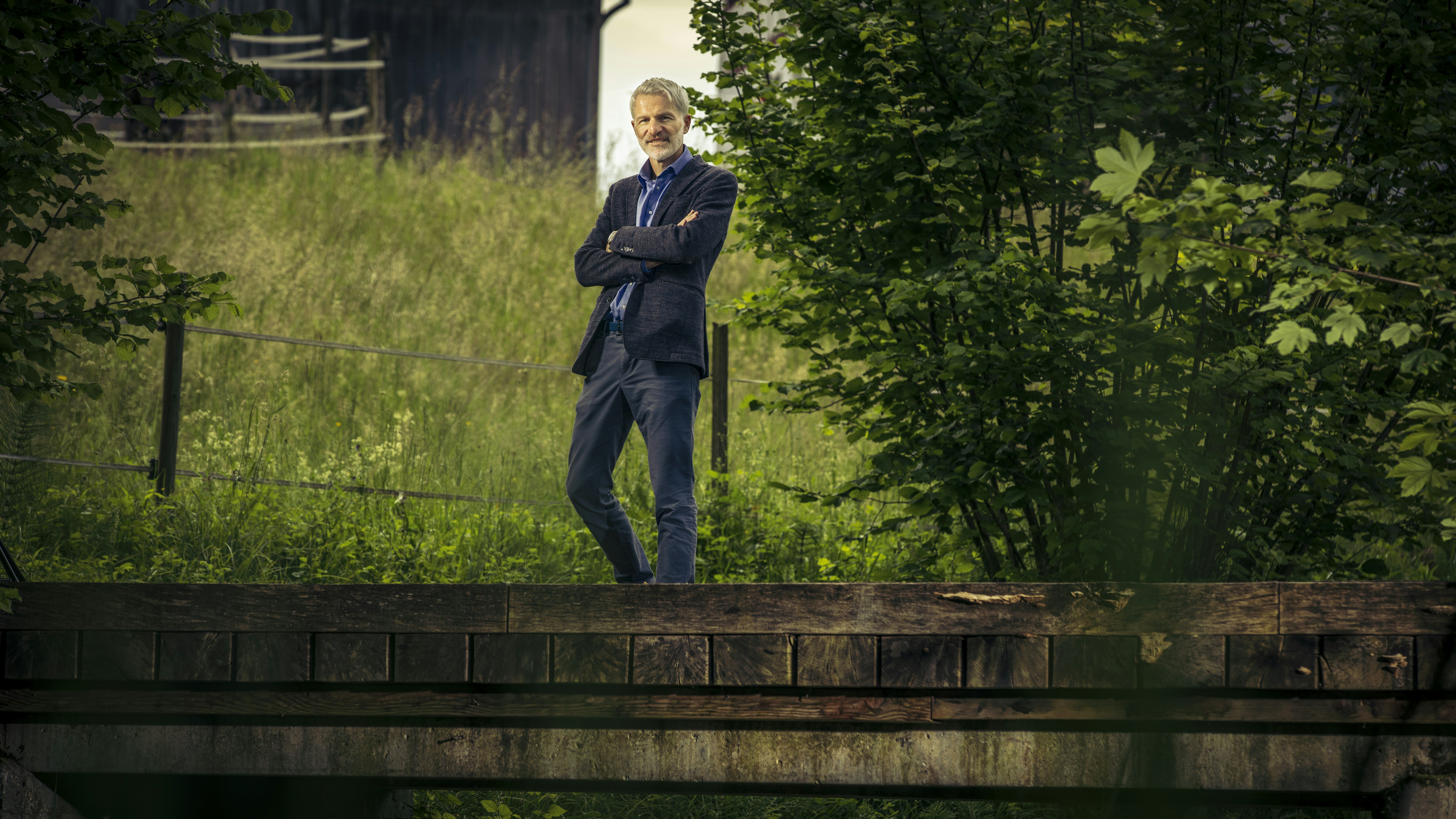 Standing Male with beard in nature