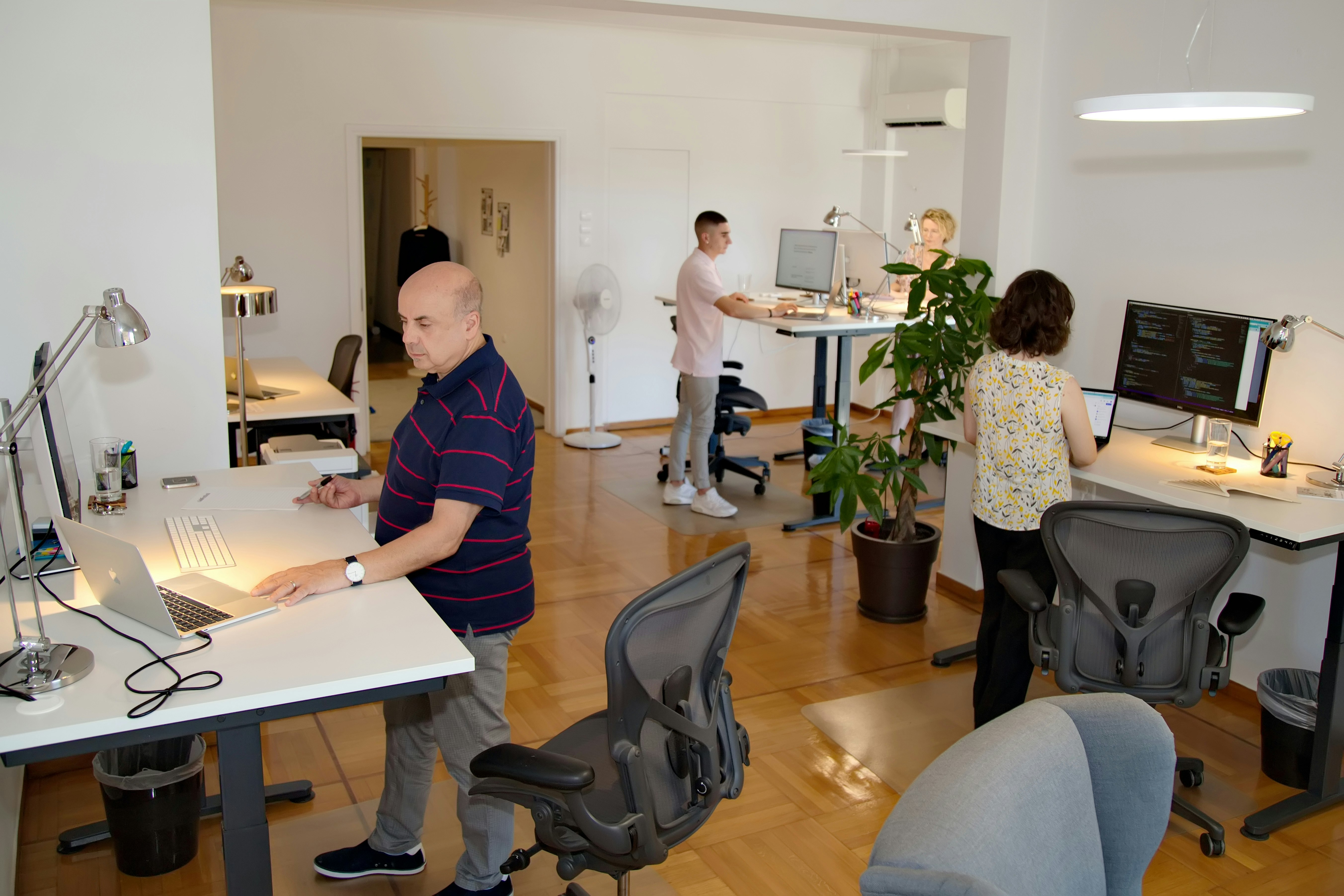 The team at work.