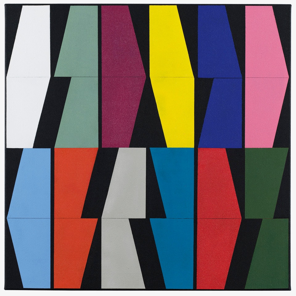 Ilse Aberer, Twelve colors, Acryl auf Baumwolle