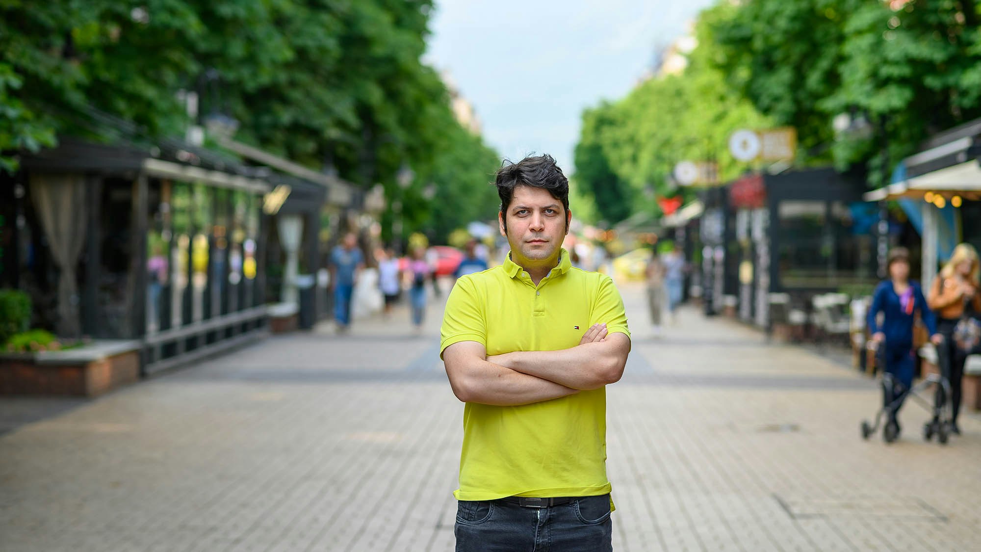 Man standing in a street
