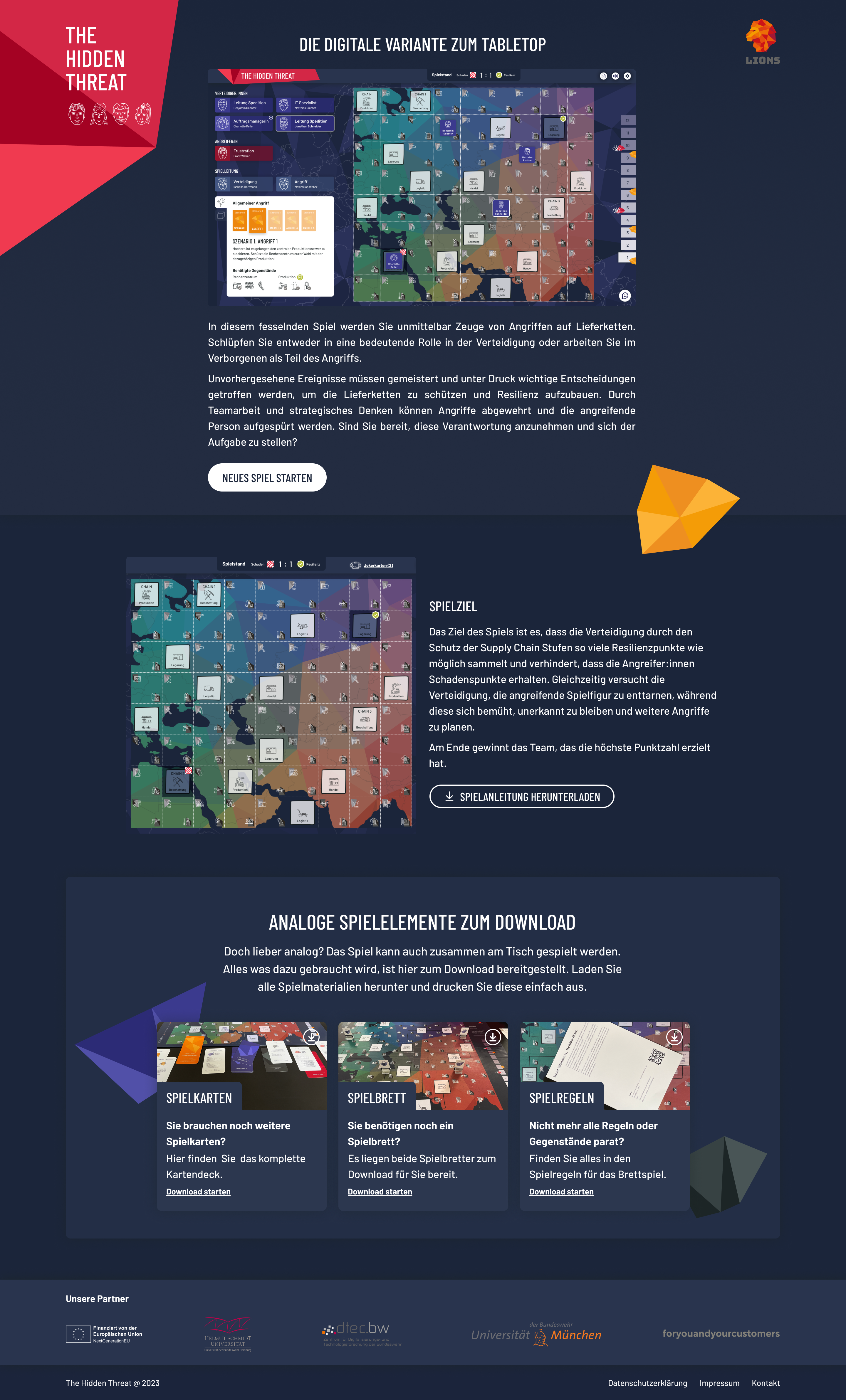 Landing Page "The Hidden Threat"