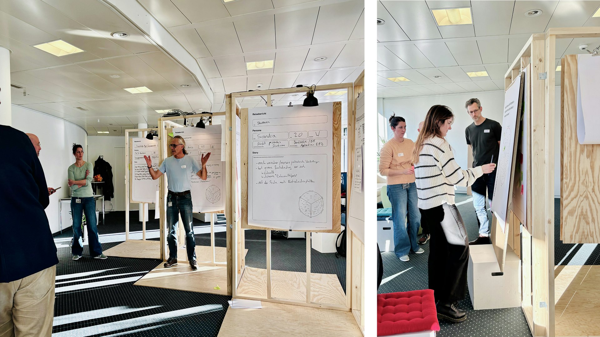 Workshopsituation im eigenen Projektraum.