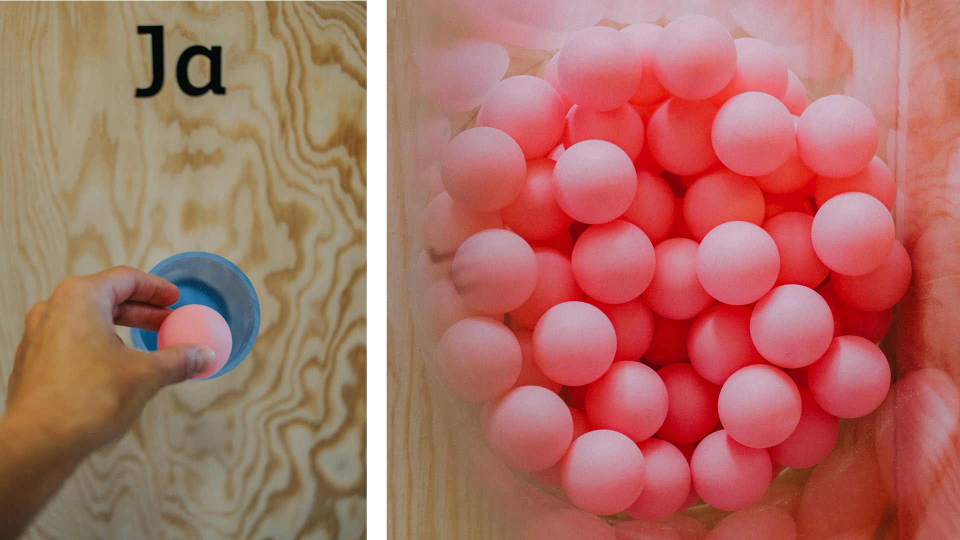 Viele Bälle sind bei "Ja" gelandet.