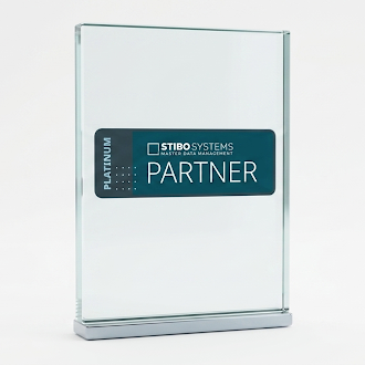 Stibo Platinum Partner Logo with Frame