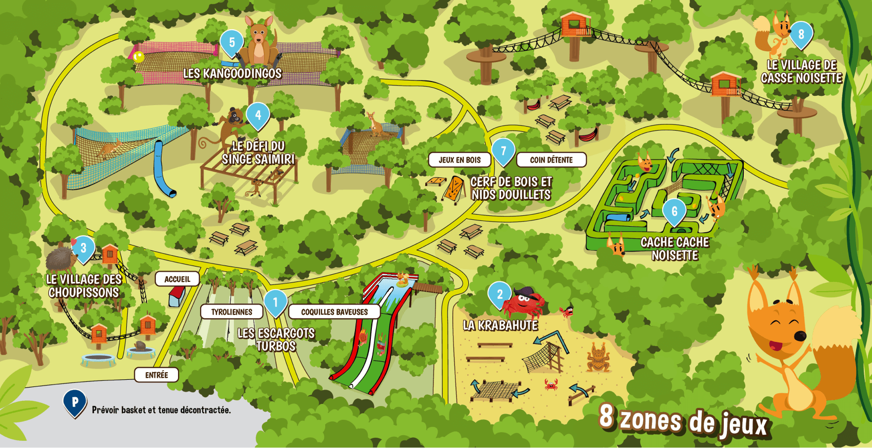Map of the Casse Noisette Park