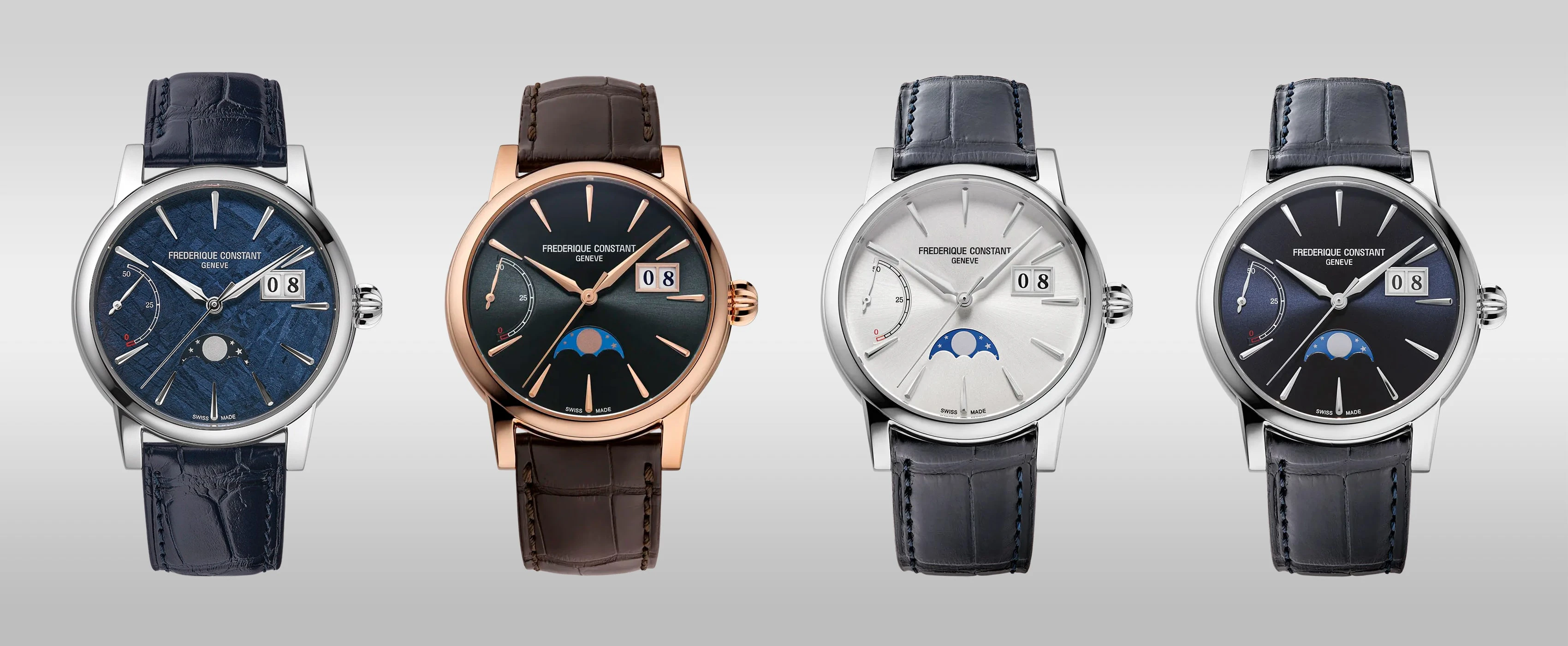 Les 4 modèles de la Classic Power Reserve Big Date Manufacture