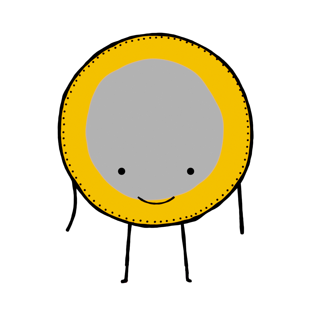 Small coin with a smily face