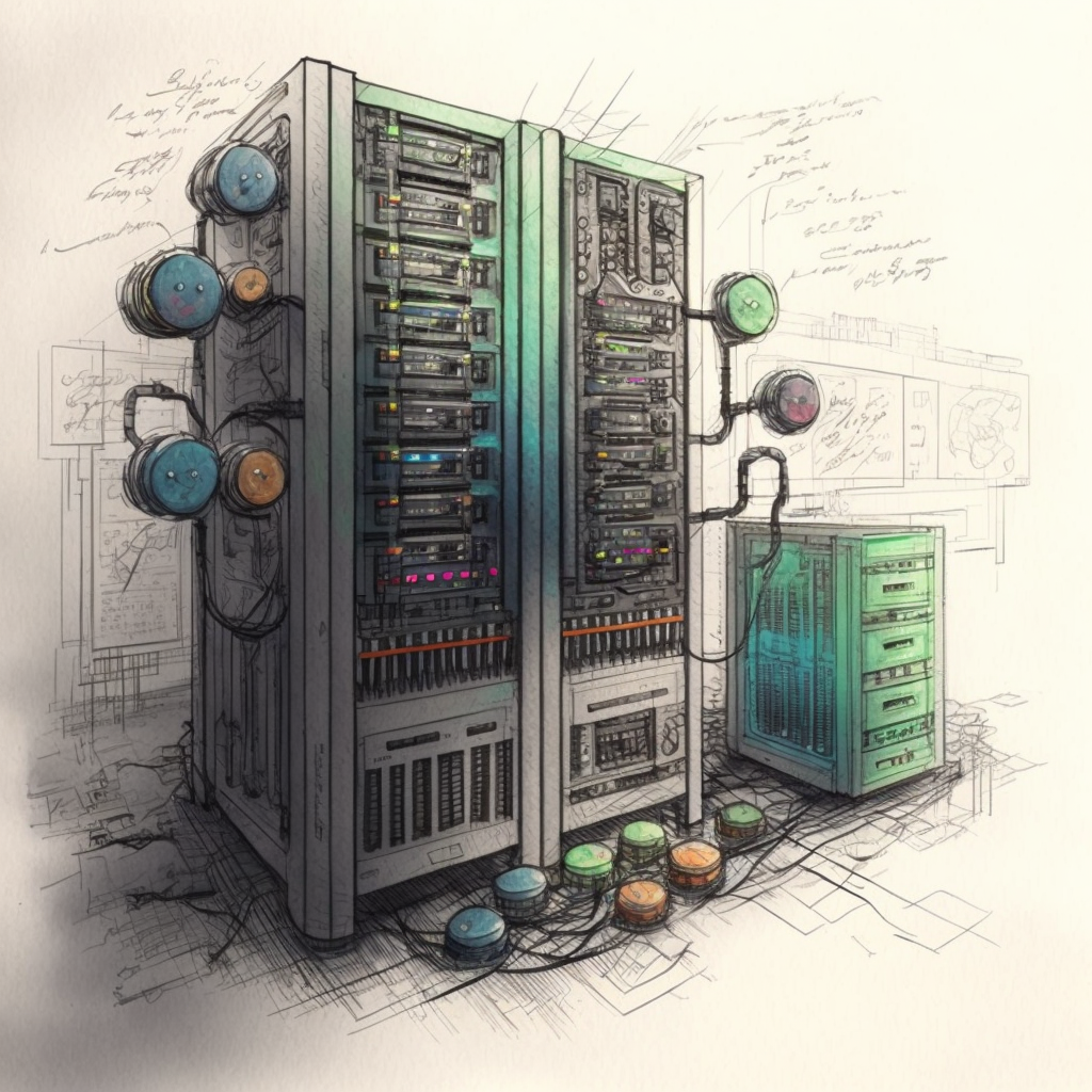 Real World Assets shown in a server connected with wires