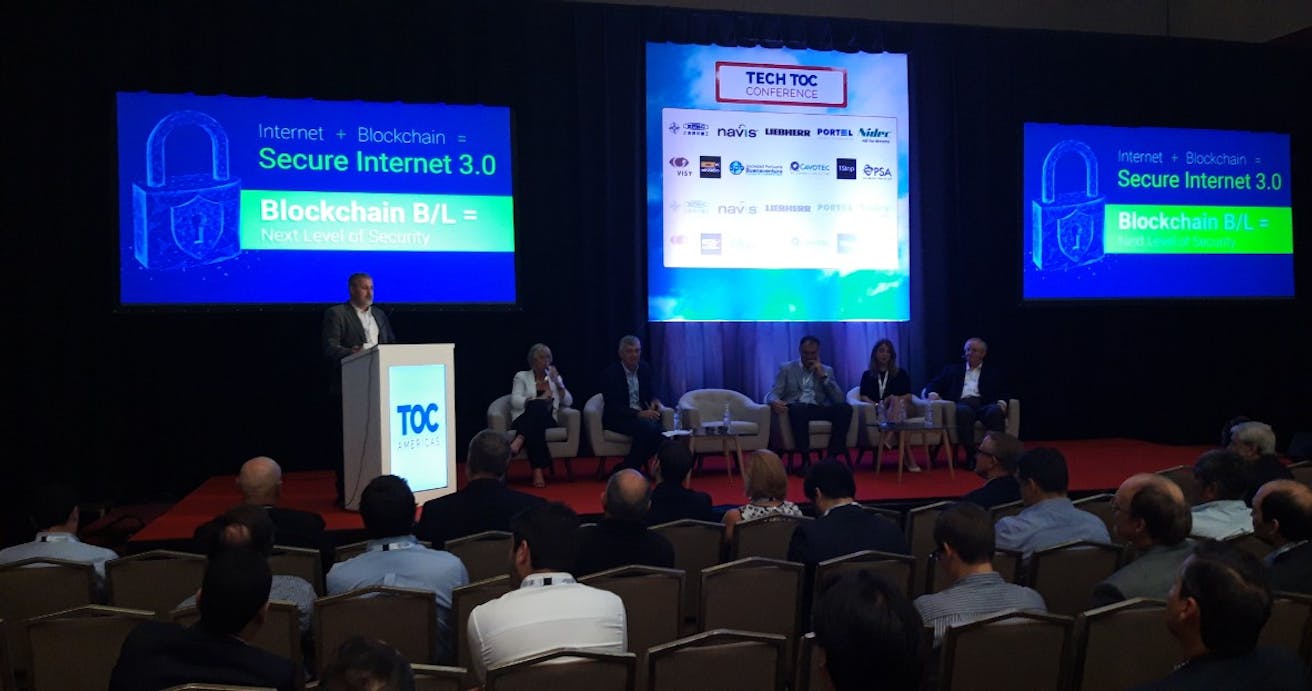 The CargoX neutral platform presented at the TOC Americas conference to digitalization aware audience