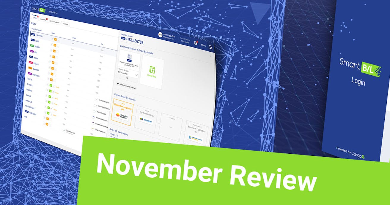 CargoX Monthly Review - November