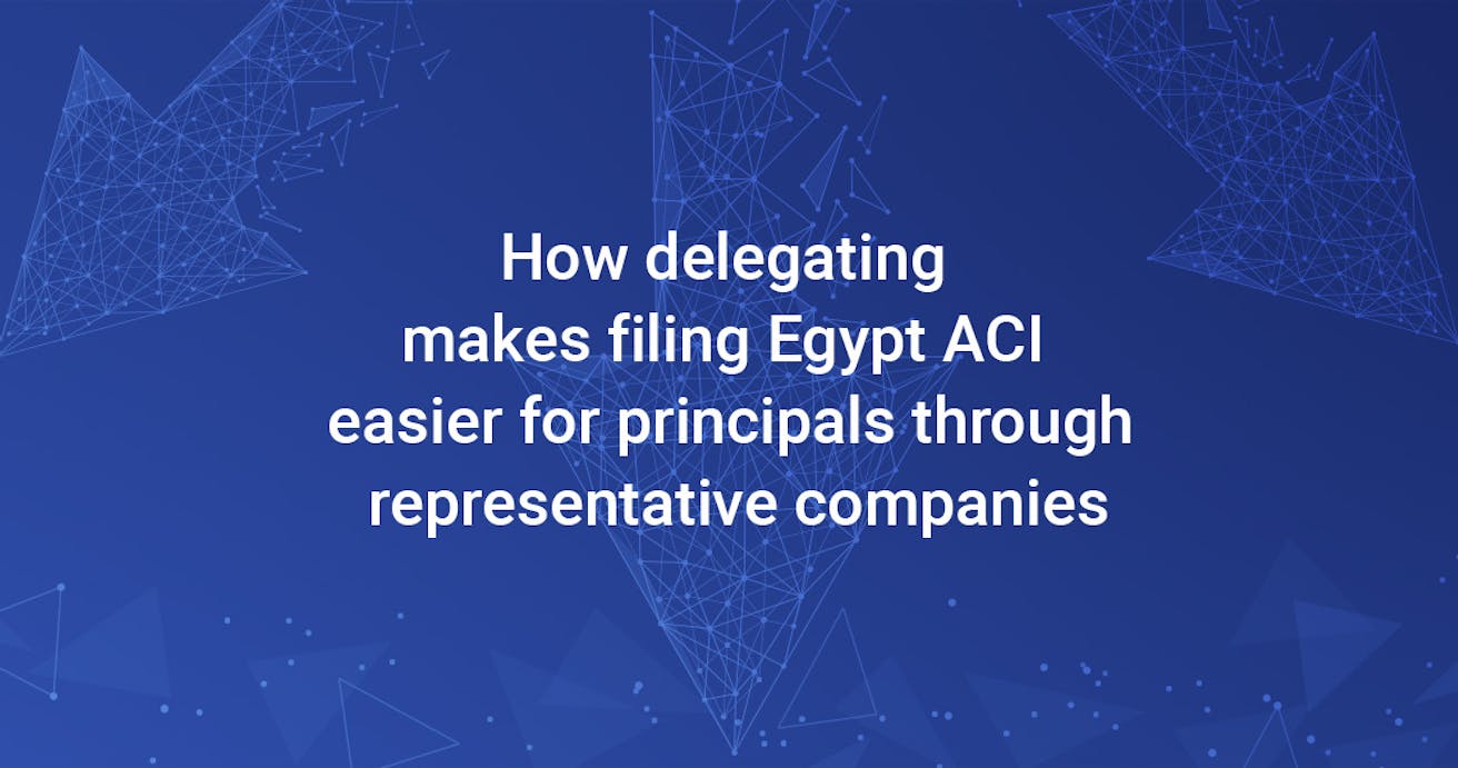 How delegating makes filing Egypt ACI easier for principals through representative companies