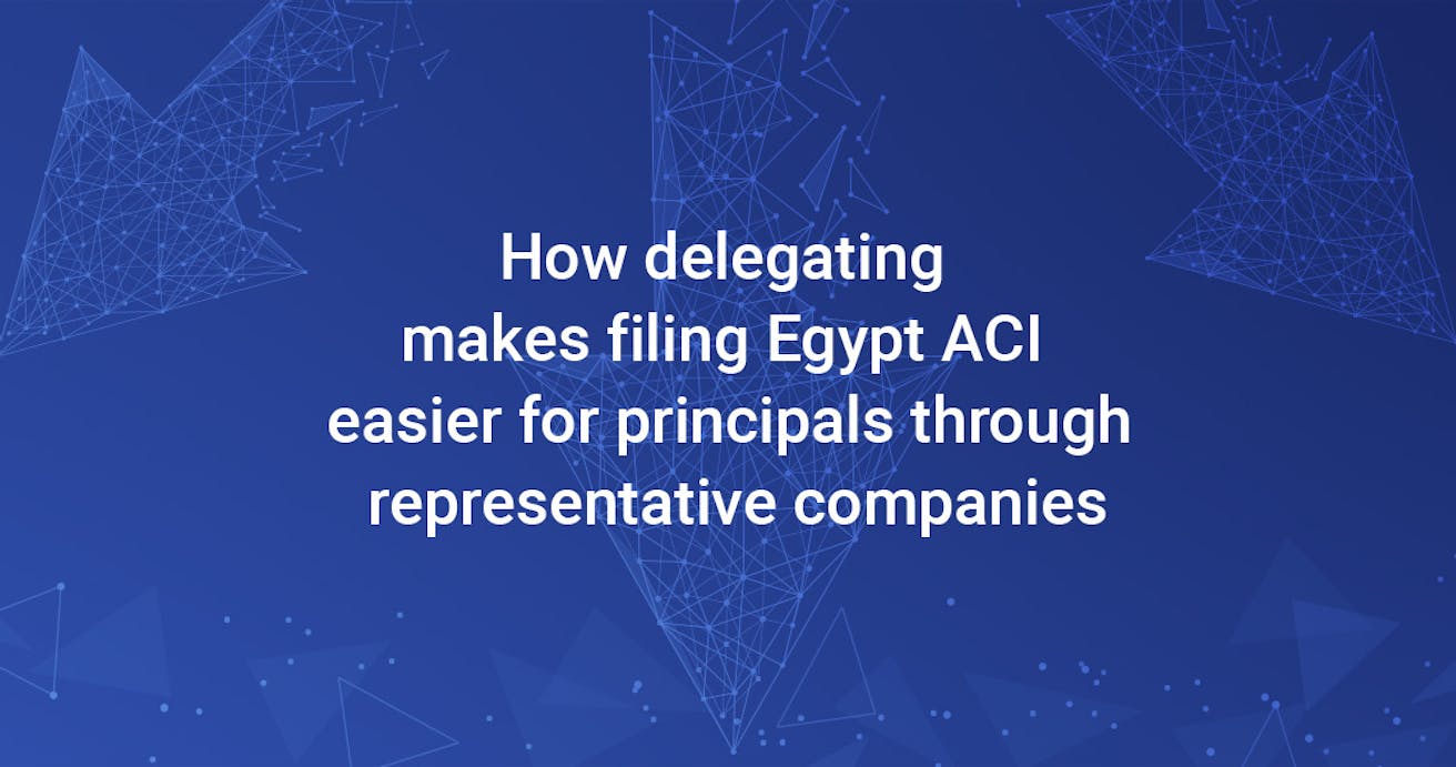 How delegating makes filing Egypt ACI easier for principals through representative companies