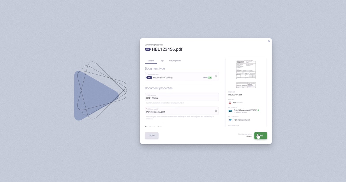 Electronic House Bill of Lading demo CargoX