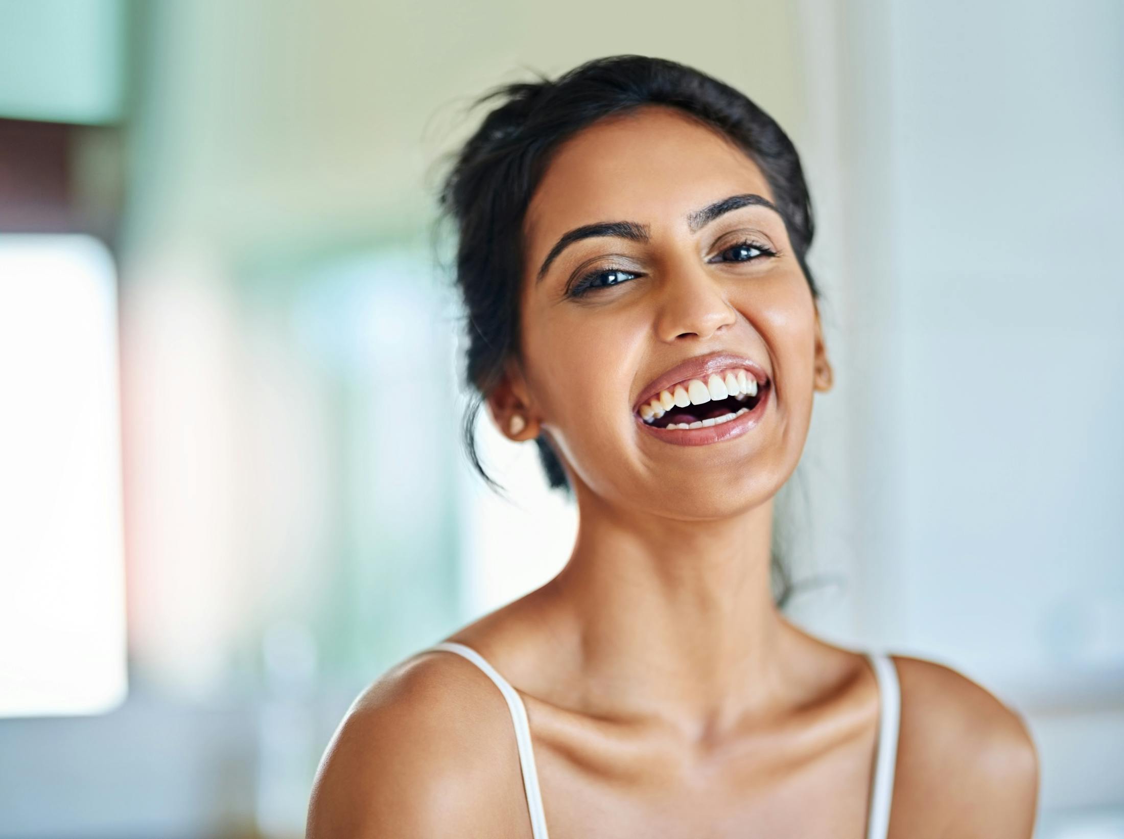 Woman smiling