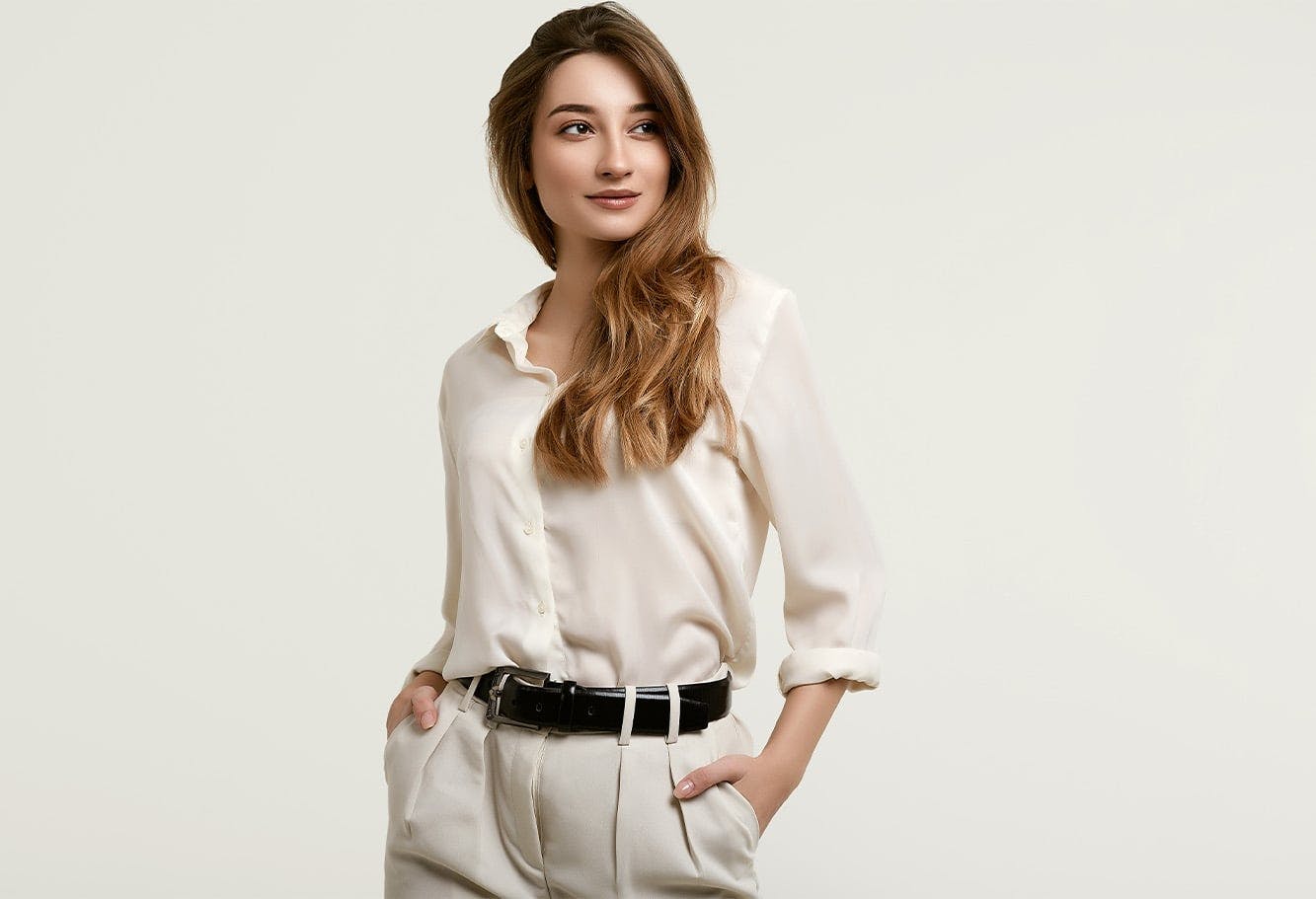 Woman Posing with Her Hands in Her Pocket
