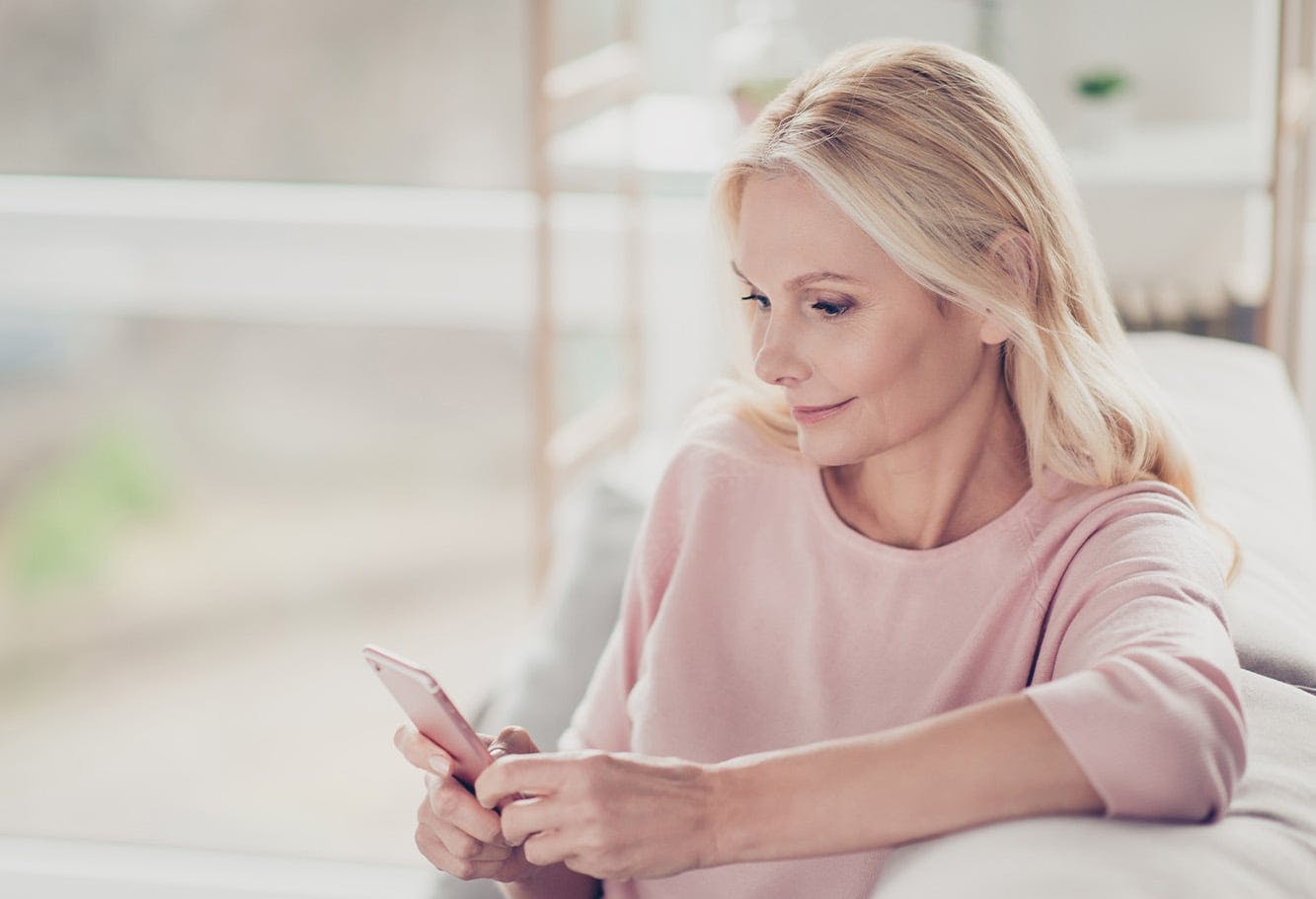 Woman Looking at Her Phone