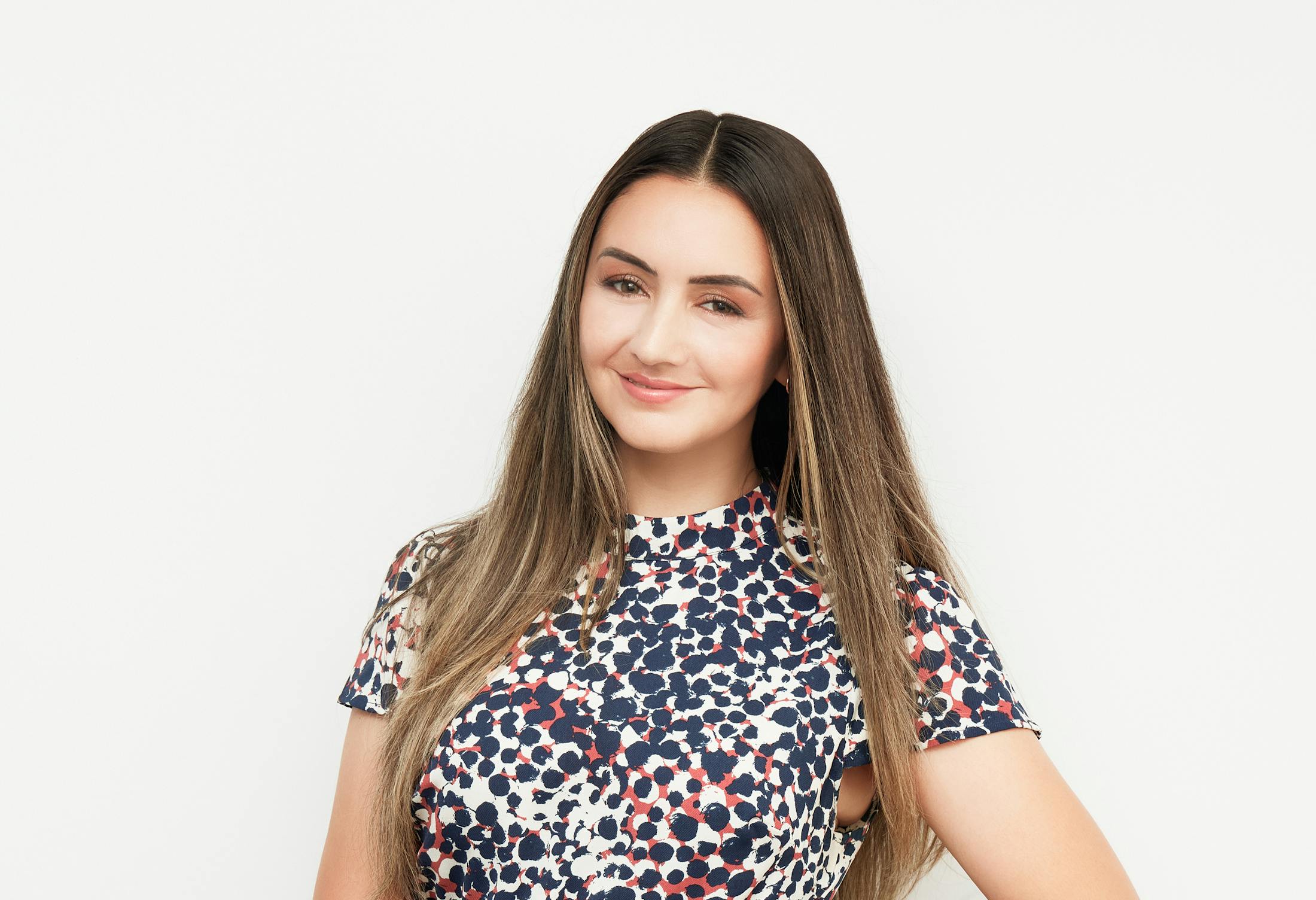 Woman with Long Straight Hair