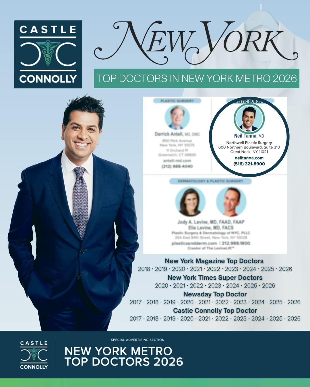 Dr. Neil Tanna Named Nine Years In A Row To New York Magazine Top Doctors List