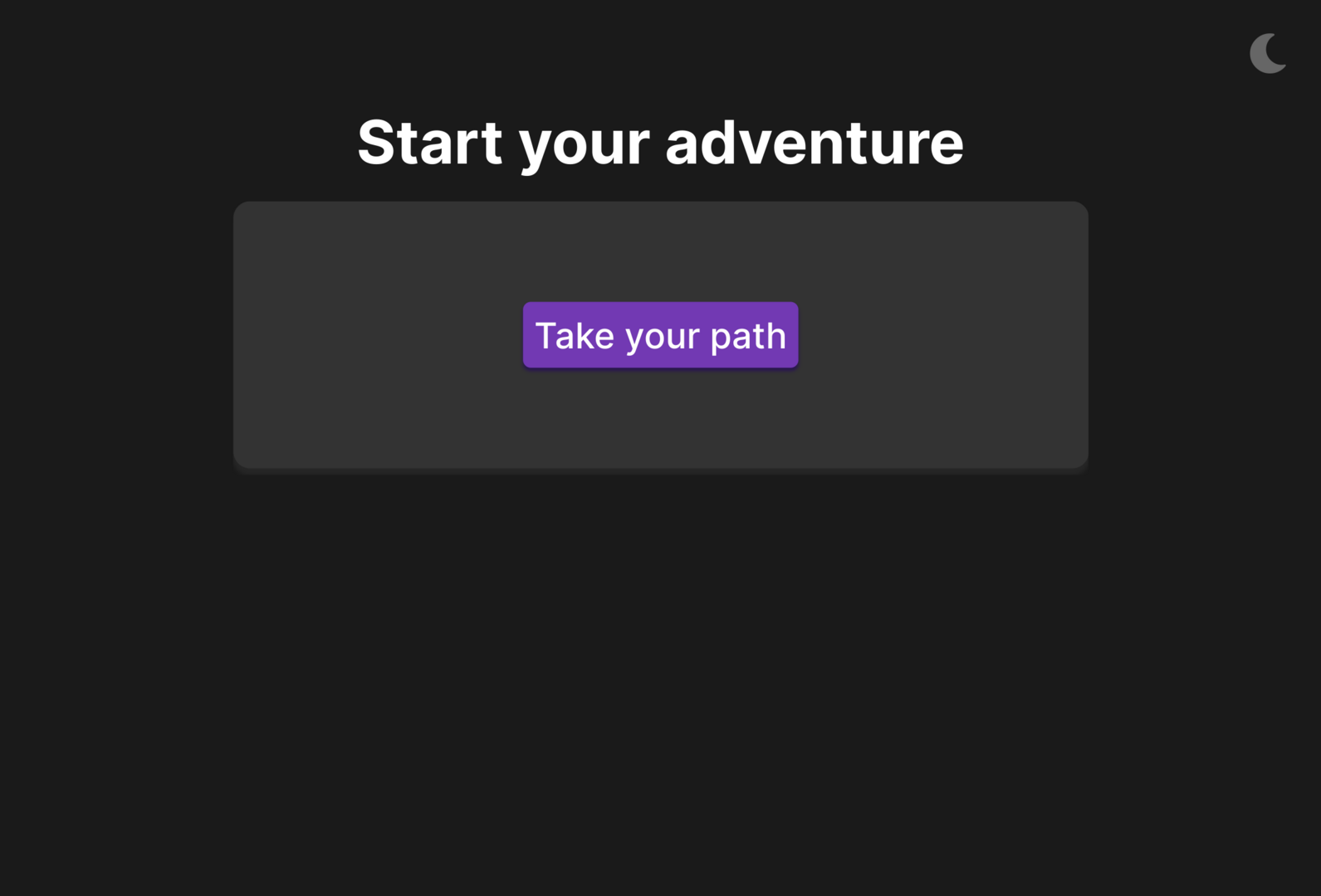 Take A Path - Home : Dark Mode