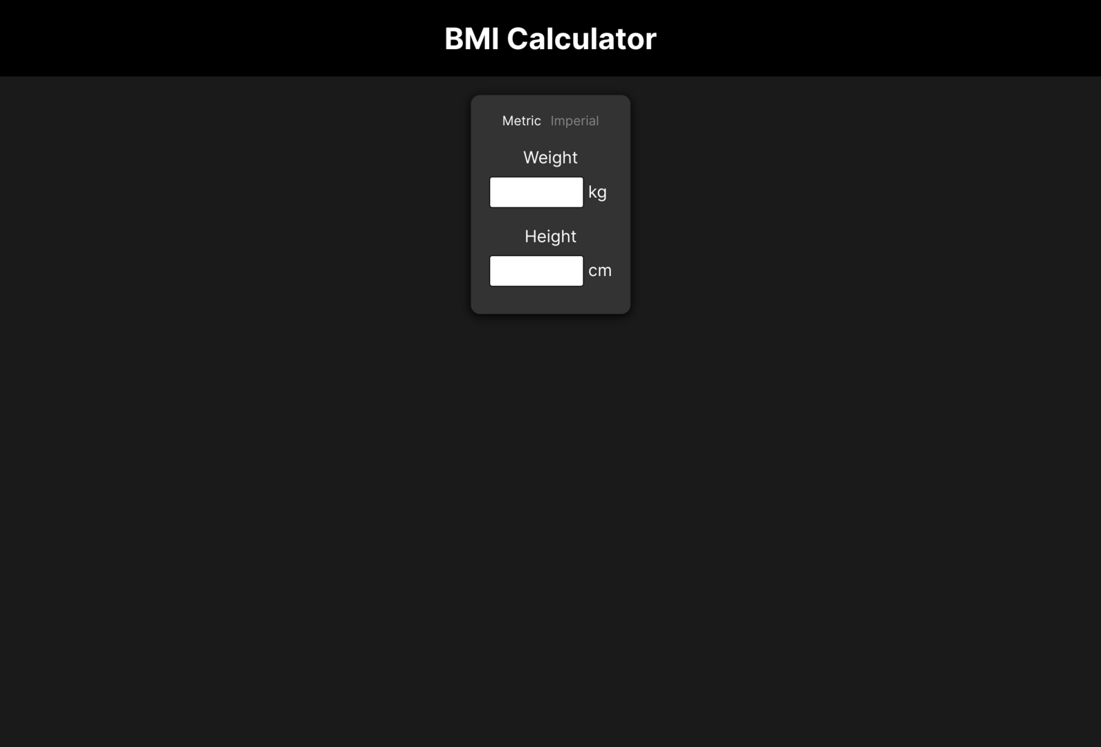 Better bmi calculator