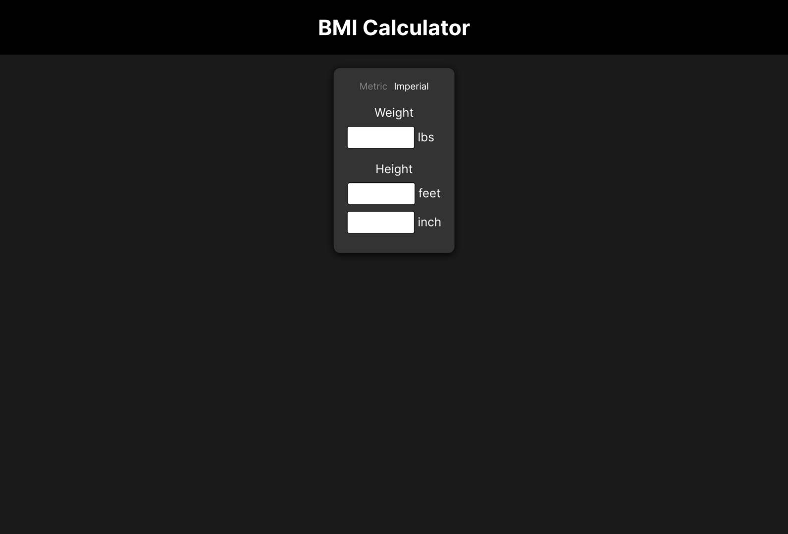 Better bmi calculator