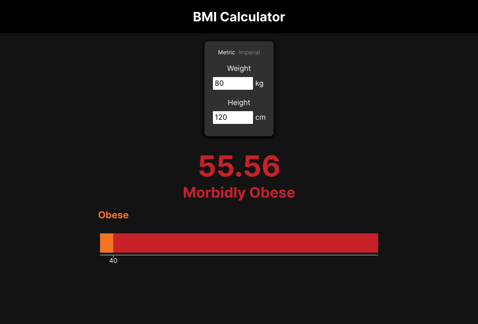 Better BMI Calculator - Morbidly Obese