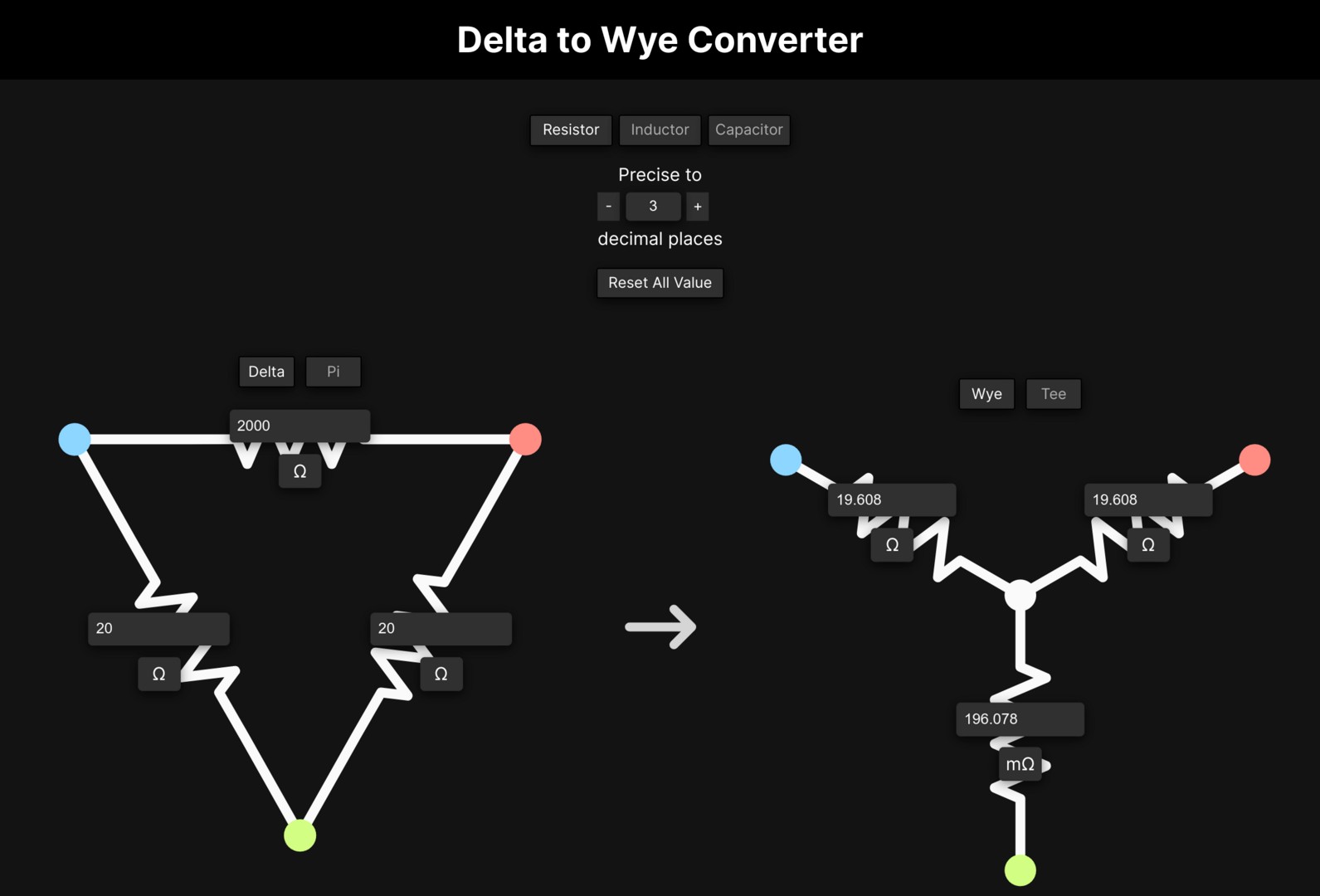 Delta-Wye Converter - Automatically Picking Units