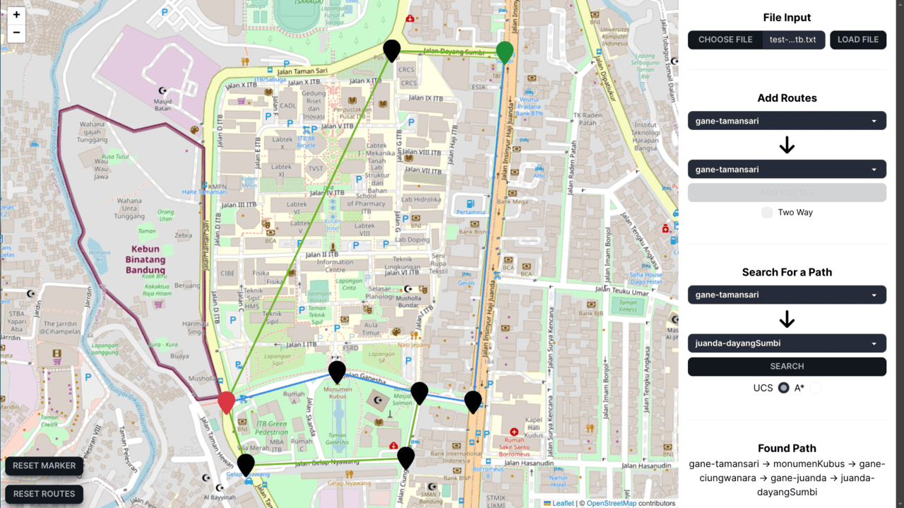 UCS & A* - Sekitar ITB (UCS)